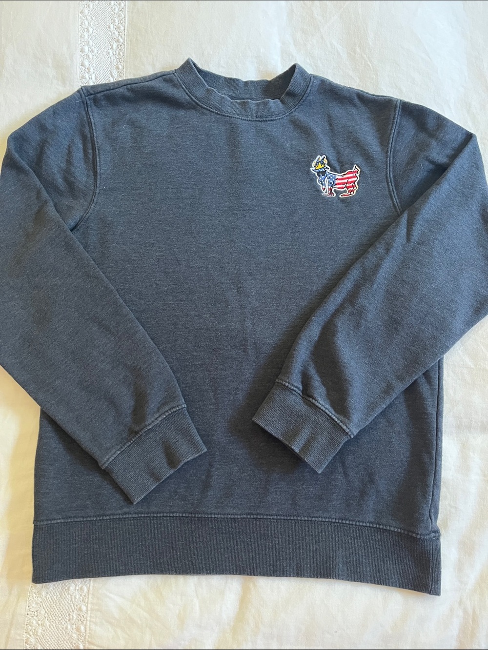 GOAT USA Charcoal Grey Crewneck Sweatshirt, Size Small